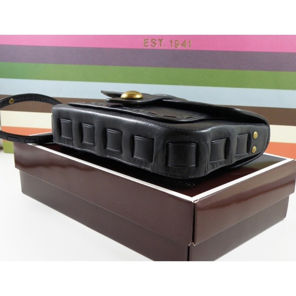 ❤️NEW COACH LEGACY THOMPSON BLACK LEATHER LARGE WRISTLET BAG 65TH ANNIVERSARY❤️ - Picture 6 of 9